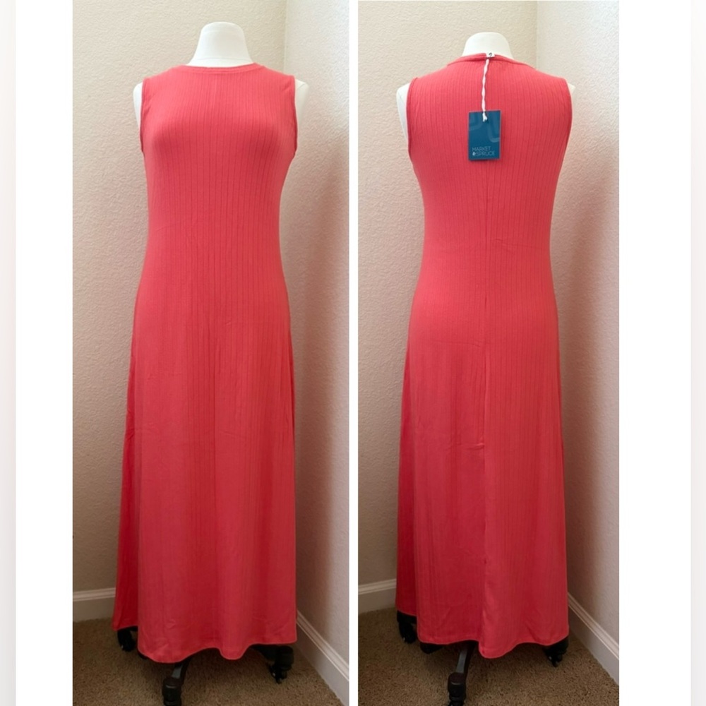 Market & Spruce Ribbed Sleeveless Tank Maxi Dress - Size M